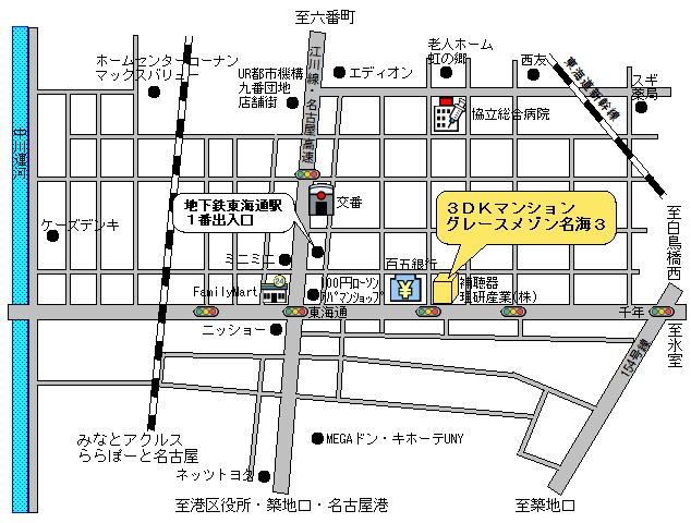 名古屋市熱田区五番町物件地図